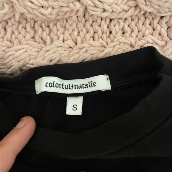 colorful natalie asymmetrical top - Picture 2 of 3